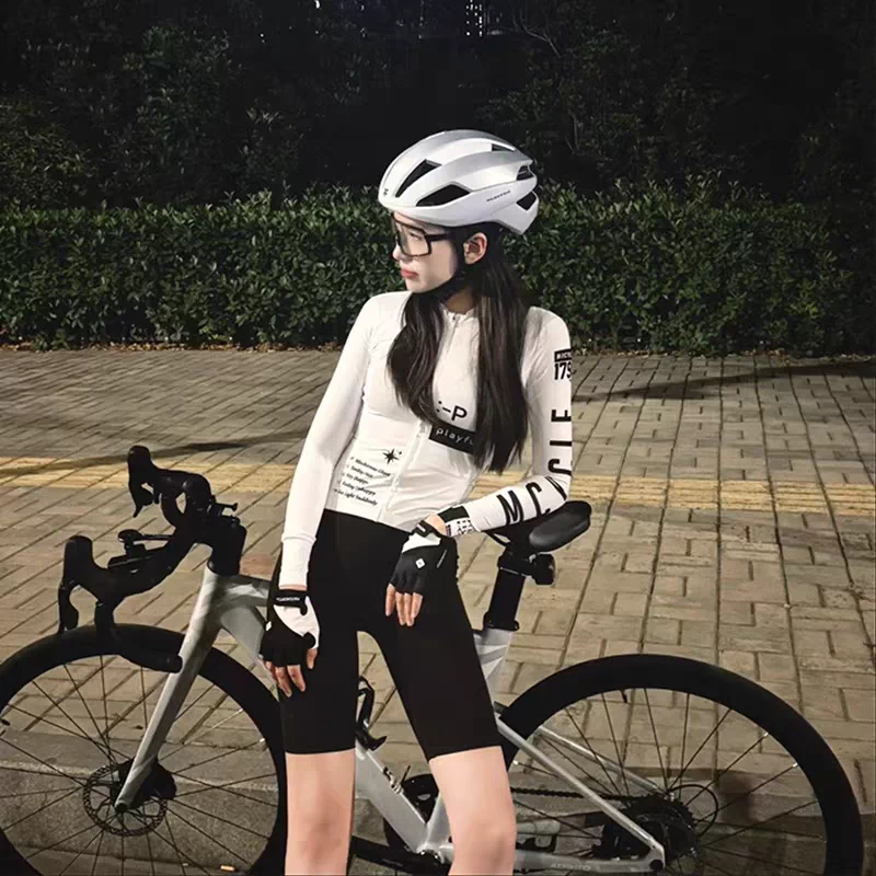 Red book hot selling long sleeved cycling clothes, slim fit British style motorcycle clothes, cycling clothes, road bikes for men and women