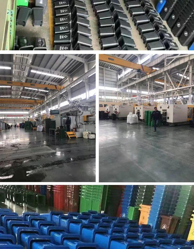 Lanjing outdoor garbage bin 240L capacity trailer classification with cover commercial 120 community outdoor large sanitation box