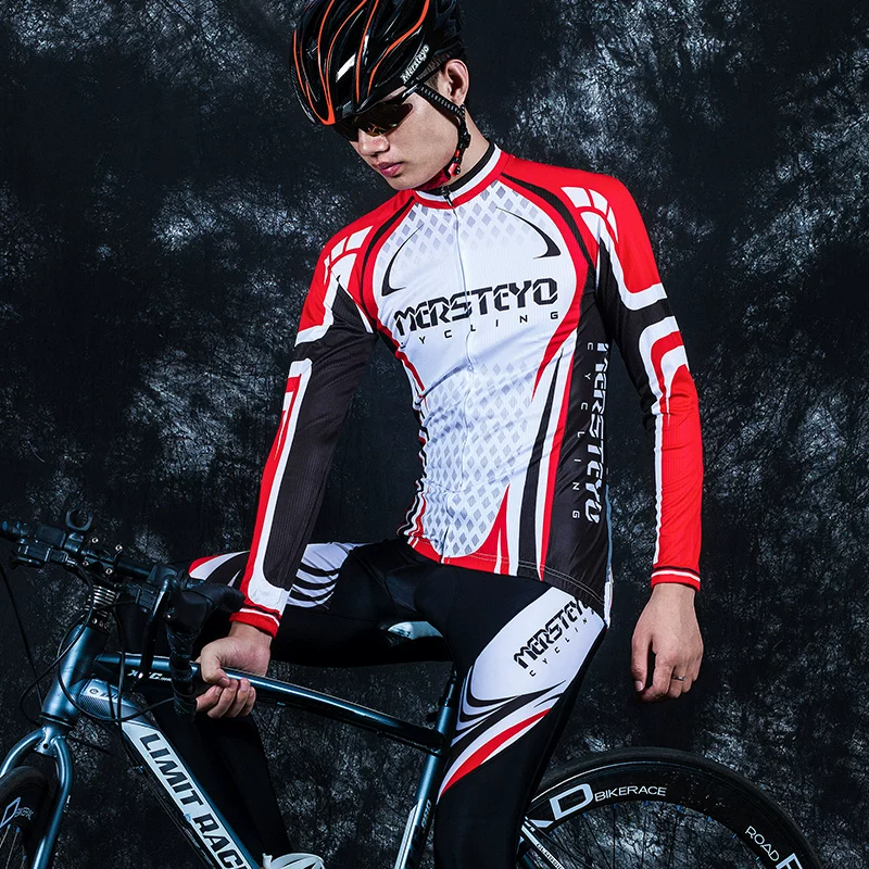 Cycling Clothes Summer Spring and Autumn Long Sleeve Men's Set Mountaineering Bike Clothing Bicycle Clothes Road Bike Equipment Complete Set