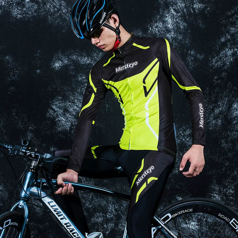 Cycling Clothes Summer Spring and Autumn Long Sleeve Men's Set Mountaineering Bike Clothing Bicycle Clothes Road Bike Equipment Complete Set