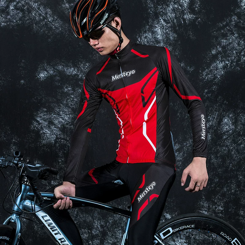 Cycling Clothes Summer Spring and Autumn Long Sleeve Men's Set Mountaineering Bike Clothing Bicycle Clothes Road Bike Equipment Complete Set