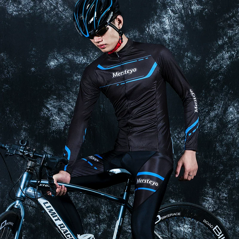 Cycling Clothes Summer Spring and Autumn Long Sleeve Men's Set Mountaineering Bike Clothing Bicycle Clothes Road Bike Equipment Complete Set