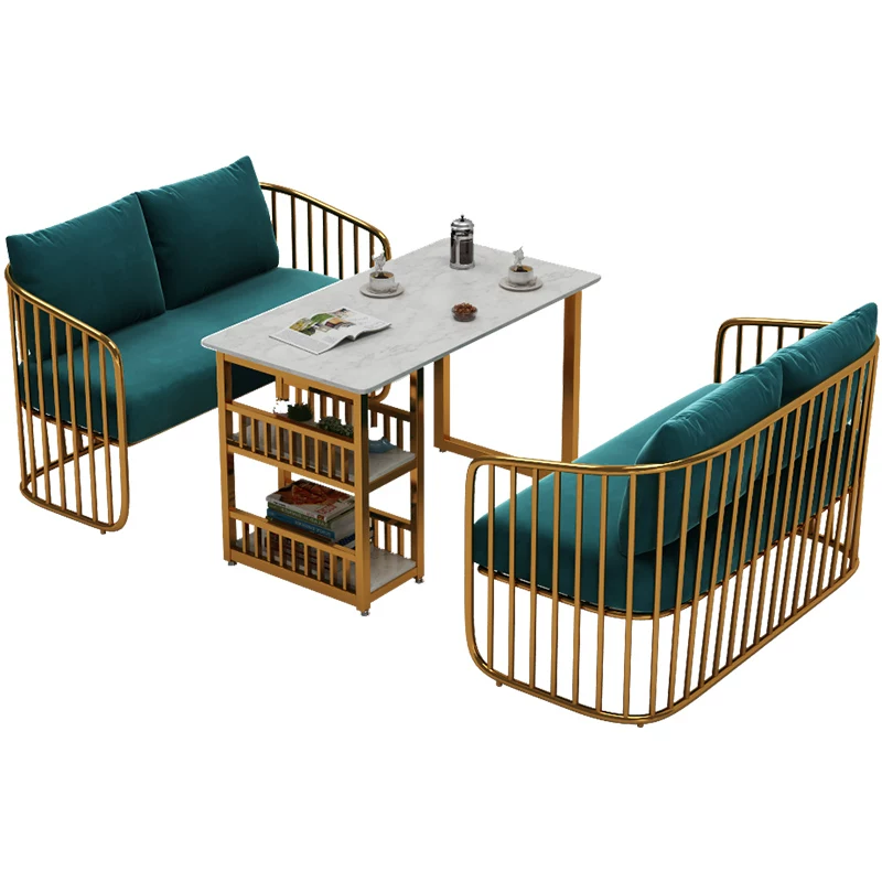 Dessert milk tea shop, reception room, table and chair combination, coffee shop, negotiation and rest area, sofa for two, simple and casual seating area