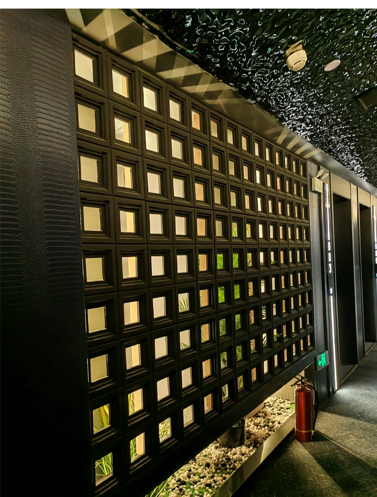 Lightweight hollow brick, PU cement component brick, nine grid art decoration wall, internet famous partition background, hollow porous brick