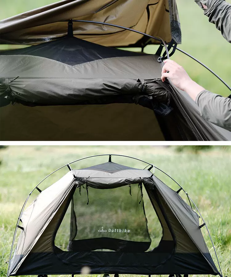 Difeike Oasis integrated account, exquisite marching bed tent, off ground tent, portable waterproof single person fishing tent