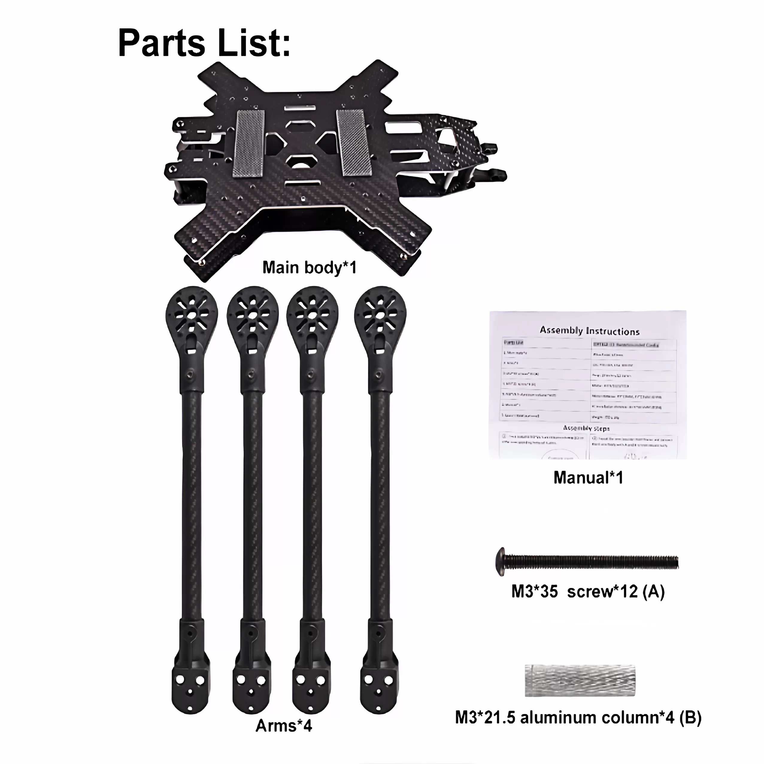 Four axis circular tube carbon fiber frame IDF10/13/15 inch FPV crossing drone frame source factory