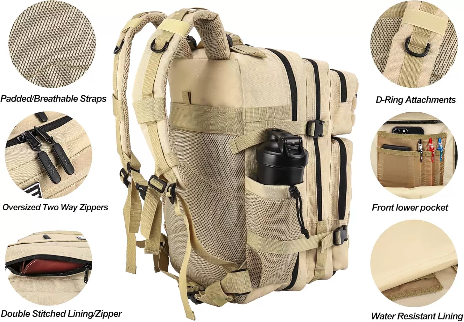 45L tactical backpack, outdoor sports, hiking, cycling, commuting backpack, backpack, large capacity travel computer bag