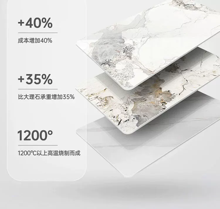 Rock slab dining table and chair combination, light luxury, modern simplicity, 2025 new hotel home small unit large round table, dining table