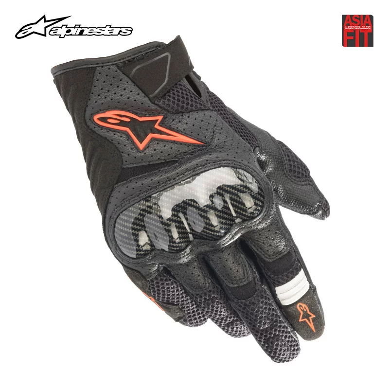 ALPINESTARS summer motorcycle rider gloves SMX-1 v2 leather split finger short protective riding gloves