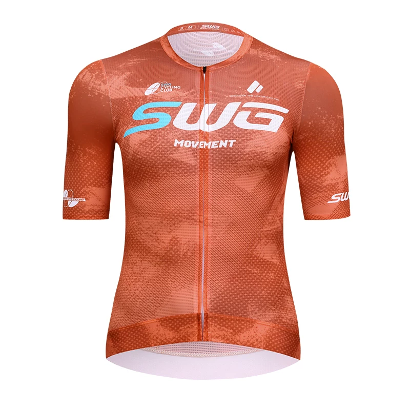 SWG Mingsheng exclusive summer short sleeved cycling suit for men, breathable and quick drying road cycling professional cycling suit