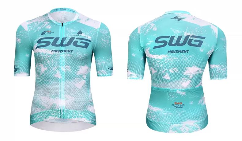 SWG Mingsheng exclusive summer short sleeved cycling suit for men, breathable and quick drying road cycling professional cycling suit