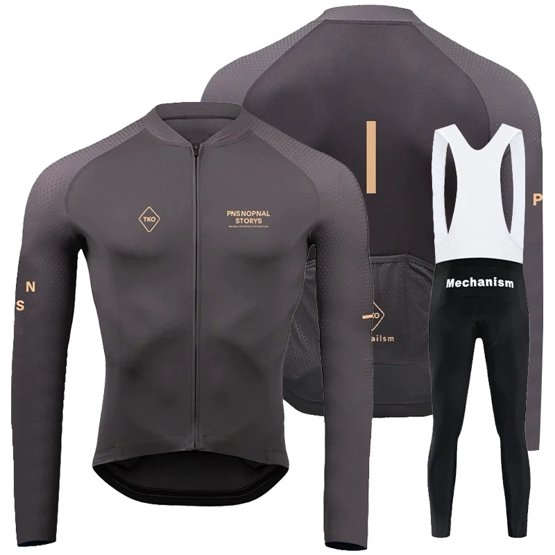 PAS春秋骑行服长袖男套装速干登山车服装自行车衣服公路车骑行裤