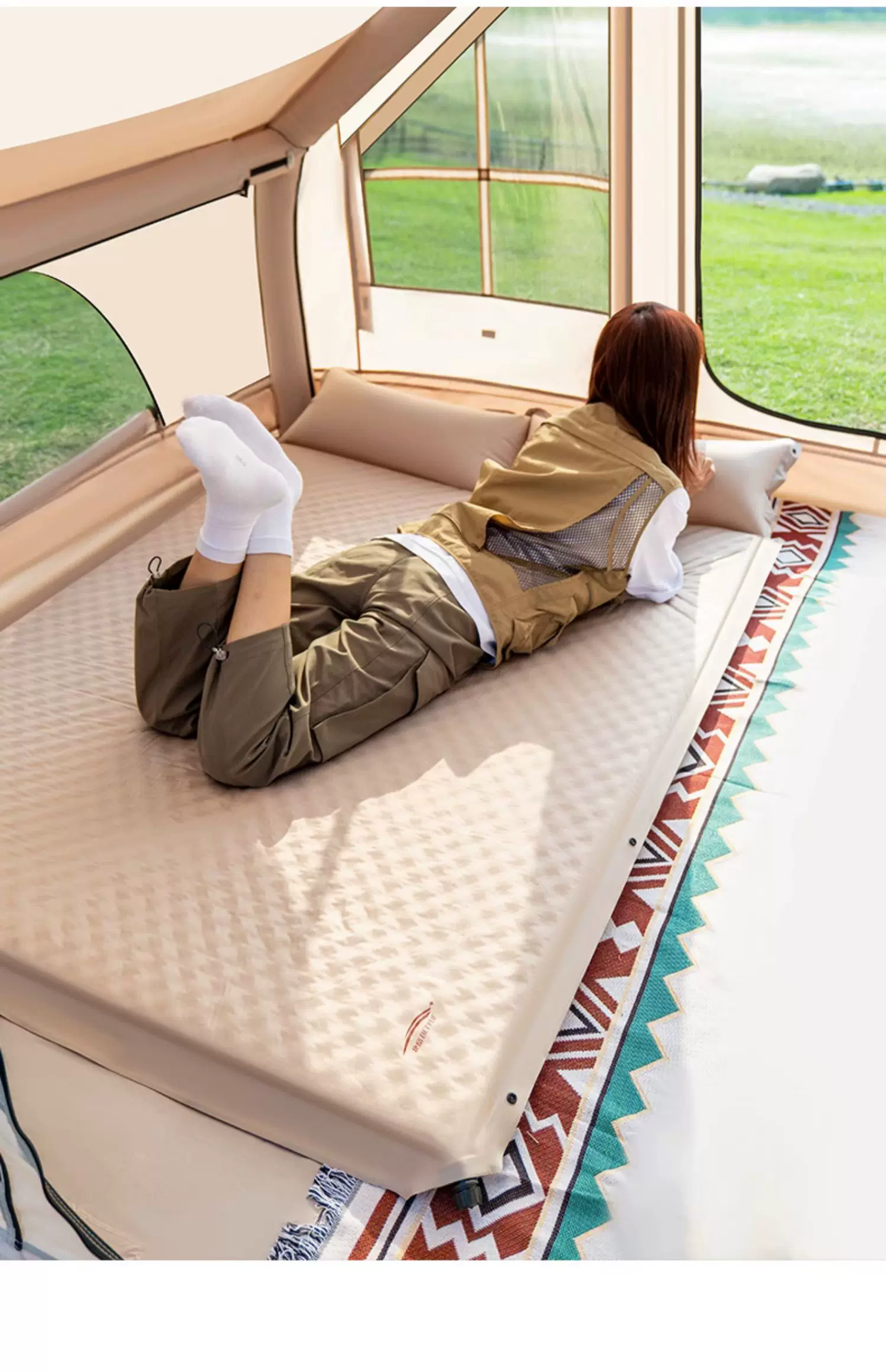 Automatic inflatable mattress, outdoor tent, camping equipment, camping supplies, portable home nap mats, floor mats
