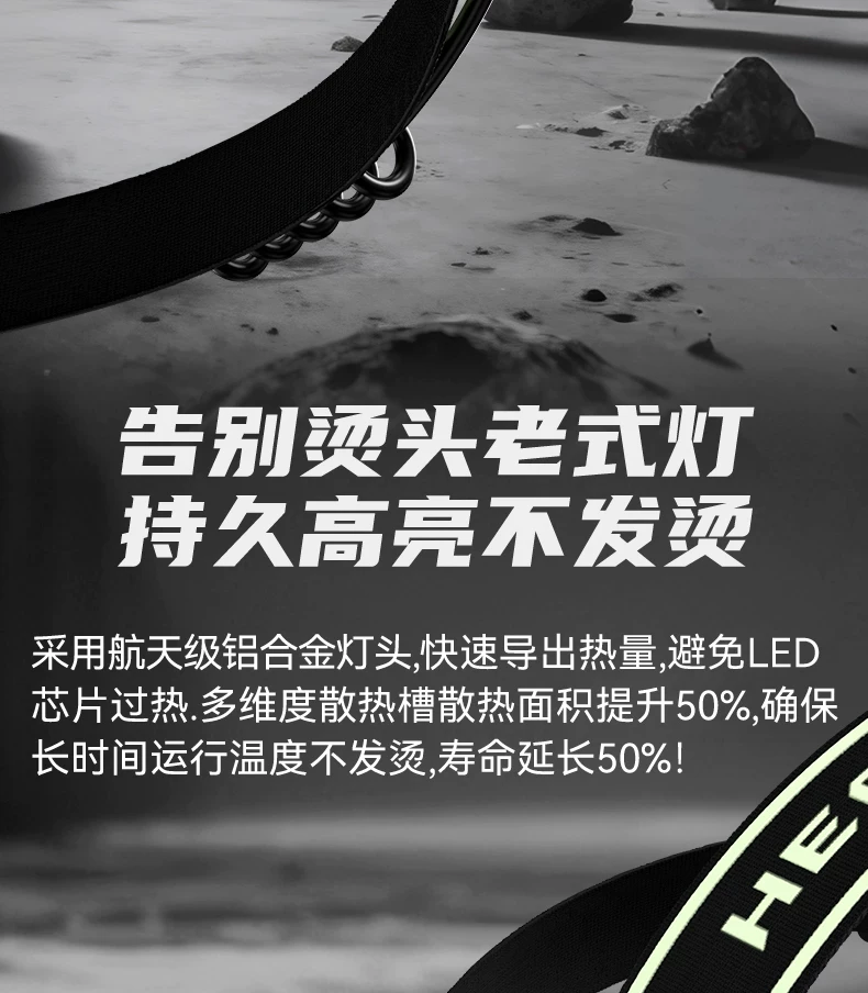 Mingjiu headlamp 2026 new strong light ultra bright head mounted outdoor hiking and fishing sensing ultra long endurance lighting lamp