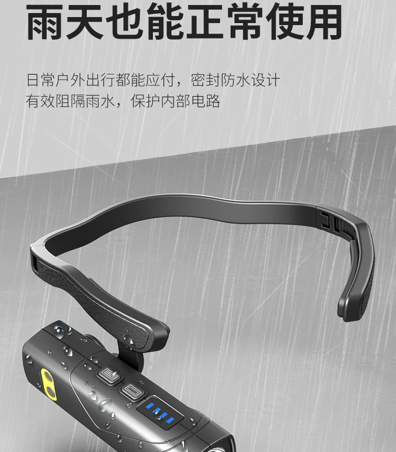 Mingjiu 2025 New Headlights with Strong Light Charging and Ultra Bright Night Fishing Special Outdoor Mountaineering Ear Head Mounted Lighting