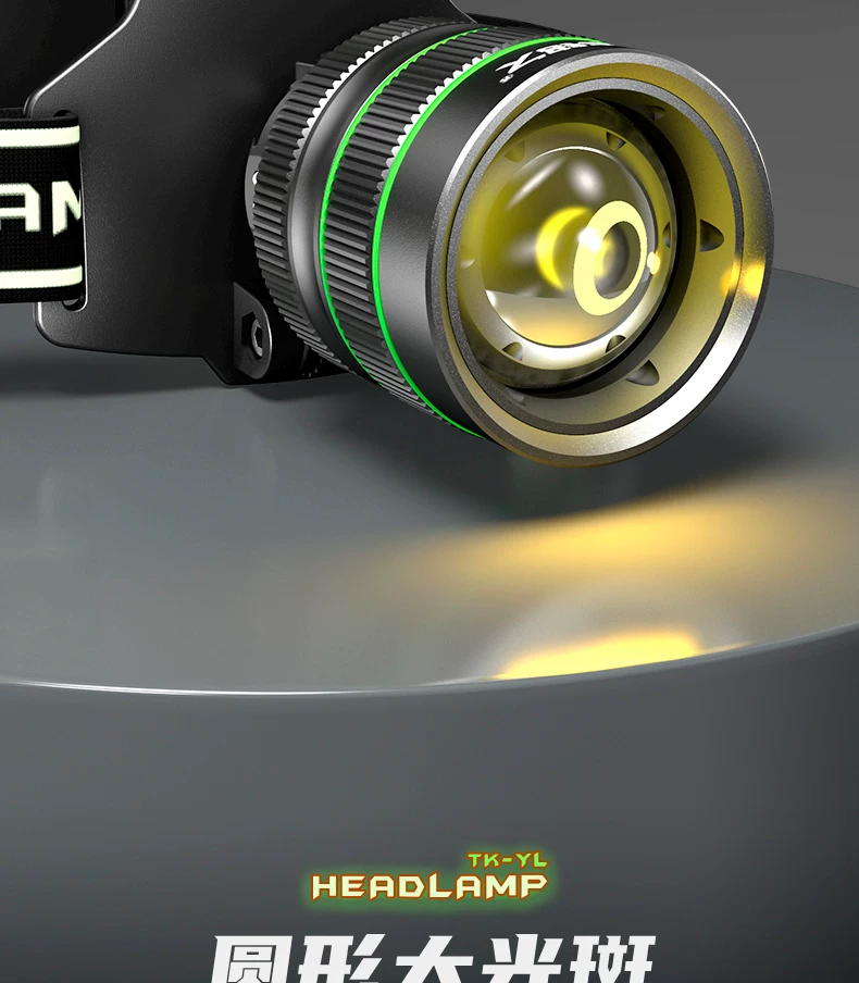 Mingjiu headlamp 2026 new strong light ultra bright head mounted outdoor hiking and fishing sensing ultra long endurance lighting lamp