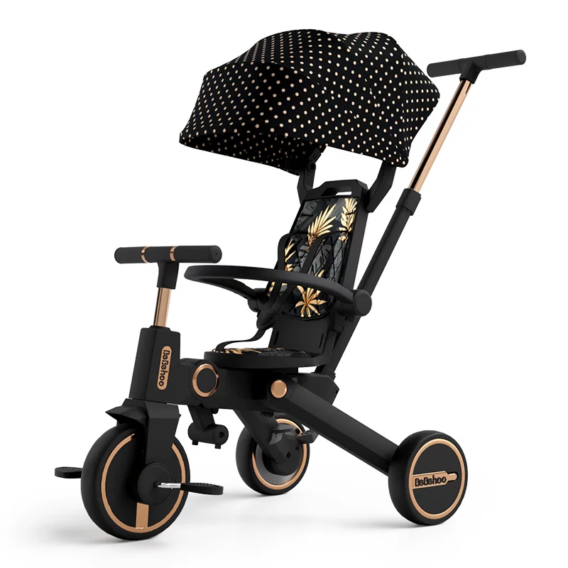 Bebeihoo baby tricycle children's bicycle 1-6 years old walking tool lightweight folding two-way baby stroller