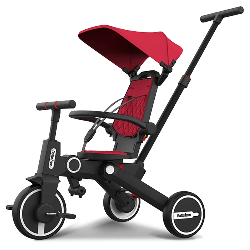 Bebeihoo baby tricycle children's bicycle 1-6 years old walking tool lightweight folding two-way baby stroller