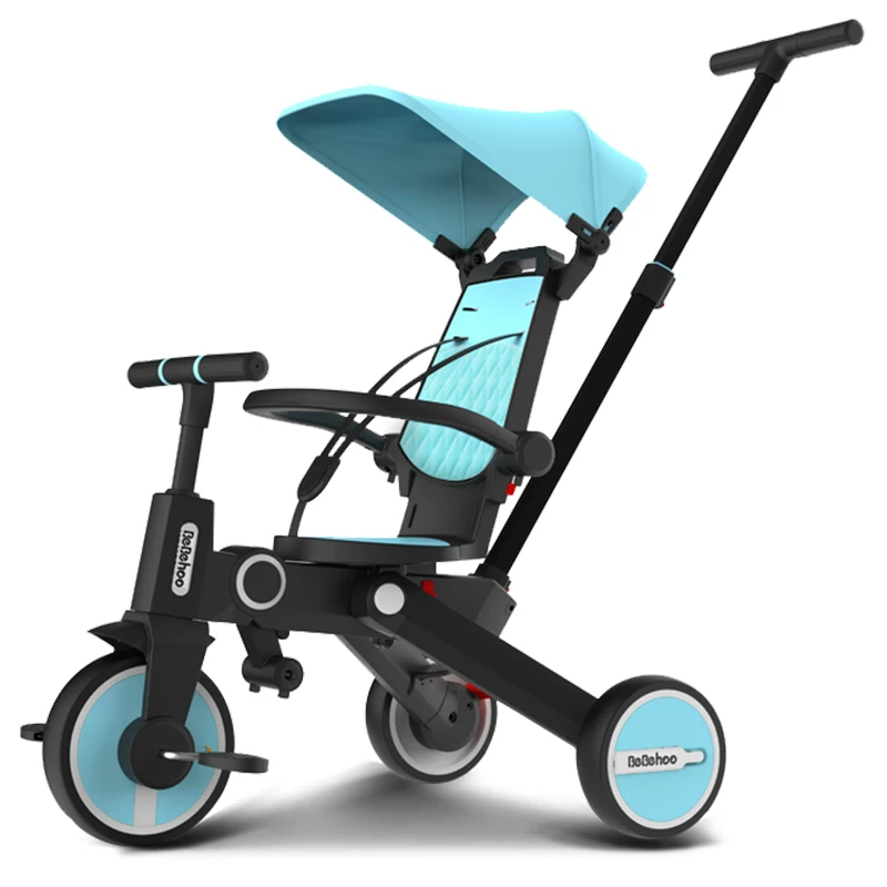 Bebeihoo baby tricycle children's bicycle 1-6 years old walking tool lightweight folding two-way baby stroller