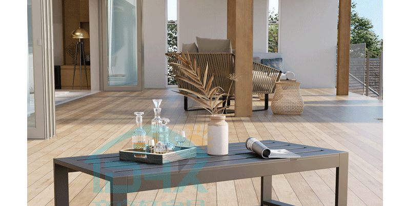 Outdoor Sofa, Courtyard Garden, Outdoor Aluminum Alloy Outdoor Tea Table Combination, Balcony, Leisure, Waterproof, Sunscreen, Rattan Weaving