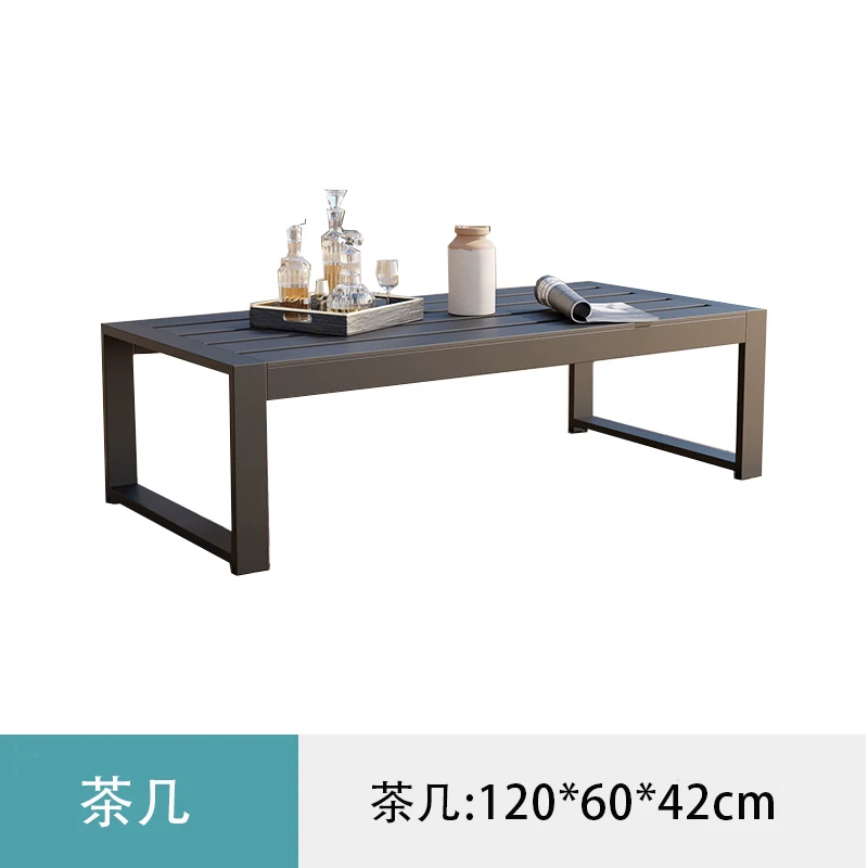 Outdoor Sofa, Courtyard Garden, Outdoor Aluminum Alloy Outdoor Tea Table Combination, Balcony, Leisure, Waterproof, Sunscreen, Rattan Weaving