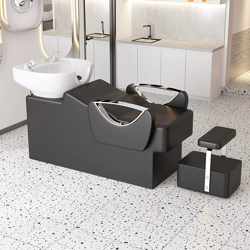 Free shipping hair salon special flushing bed manufacturer direct sales hair salon shampoo bed new semi lying shampoo bed