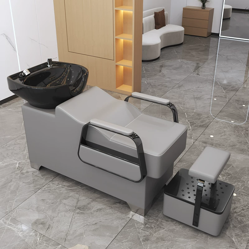 Free shipping hair salon special flushing bed manufacturer direct sales hair salon shampoo bed new semi lying shampoo bed