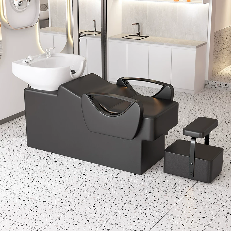 Free shipping hair salon special flushing bed manufacturer direct sales hair salon shampoo bed new semi lying shampoo bed