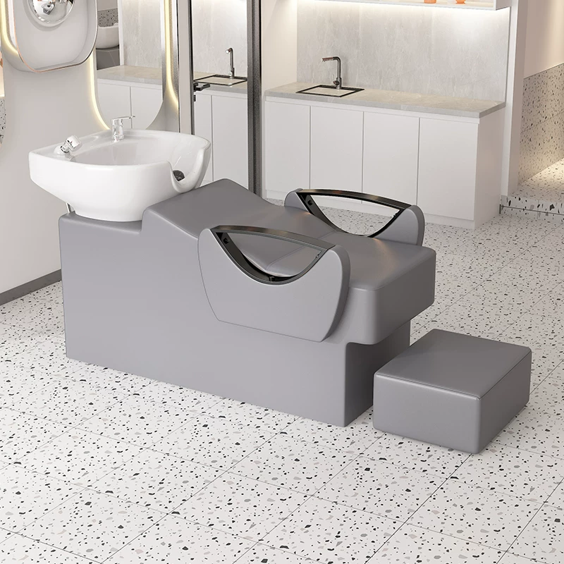 Free shipping hair salon special flushing bed manufacturer direct sales hair salon shampoo bed new semi lying shampoo bed
