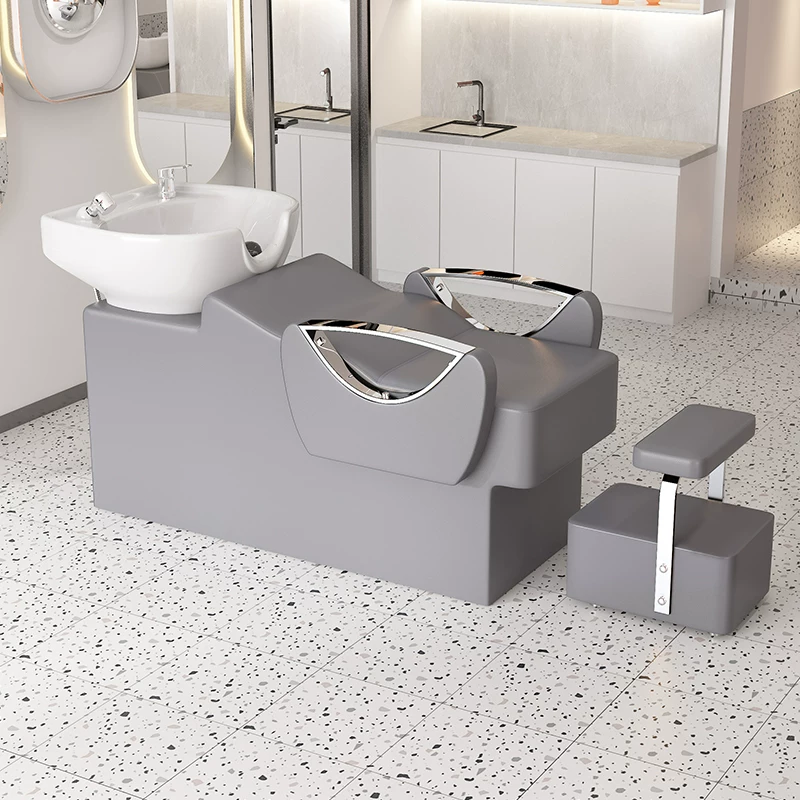 Free shipping hair salon special flushing bed manufacturer direct sales hair salon shampoo bed new semi lying shampoo bed