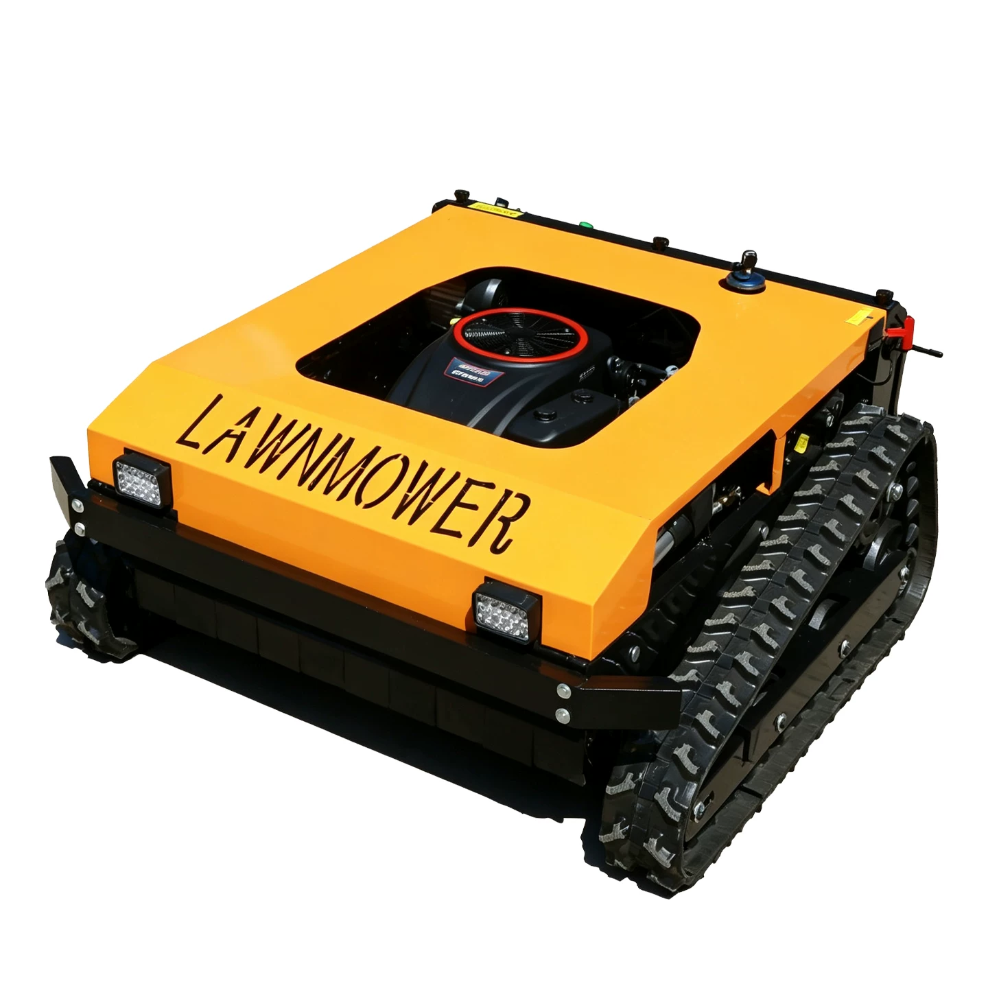 Remote controlled tracked lawn mower, fully automatic orchard and mountain agricultural land reclamation machine, high-power lawn mowing and weeding machine