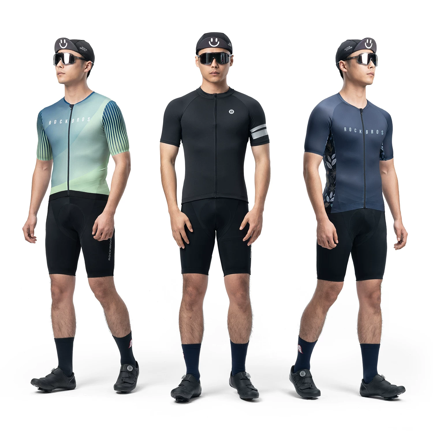 Rock Brothers Summer Short sleeved Shorts Men's and Women's Highway Mountain Bike Clothes ROCKBROS YKK Zipper Professional Cycling Equipment