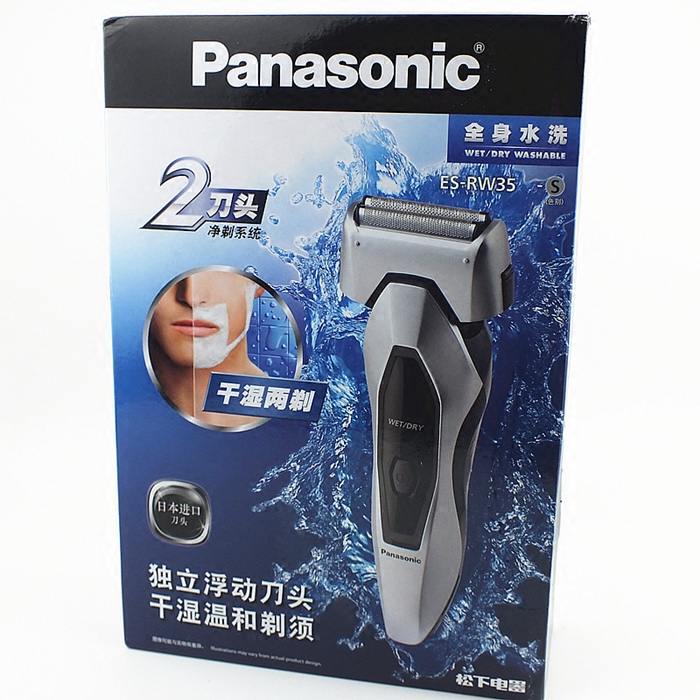 Panasonic Electric Shaver ES-RW35 Полностью плавать 2 ножа голова воды вымываю и влажное использование скребка для бритья