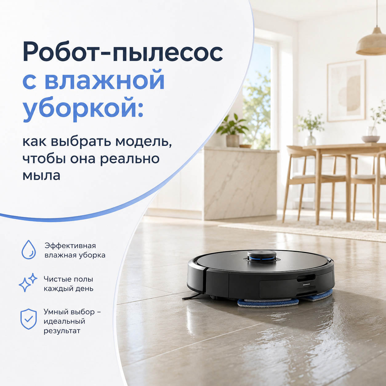Робот-пылесос с влажной уборкой: как выбрать модель, чтобы она реально мыла, а не просто возила тряпку