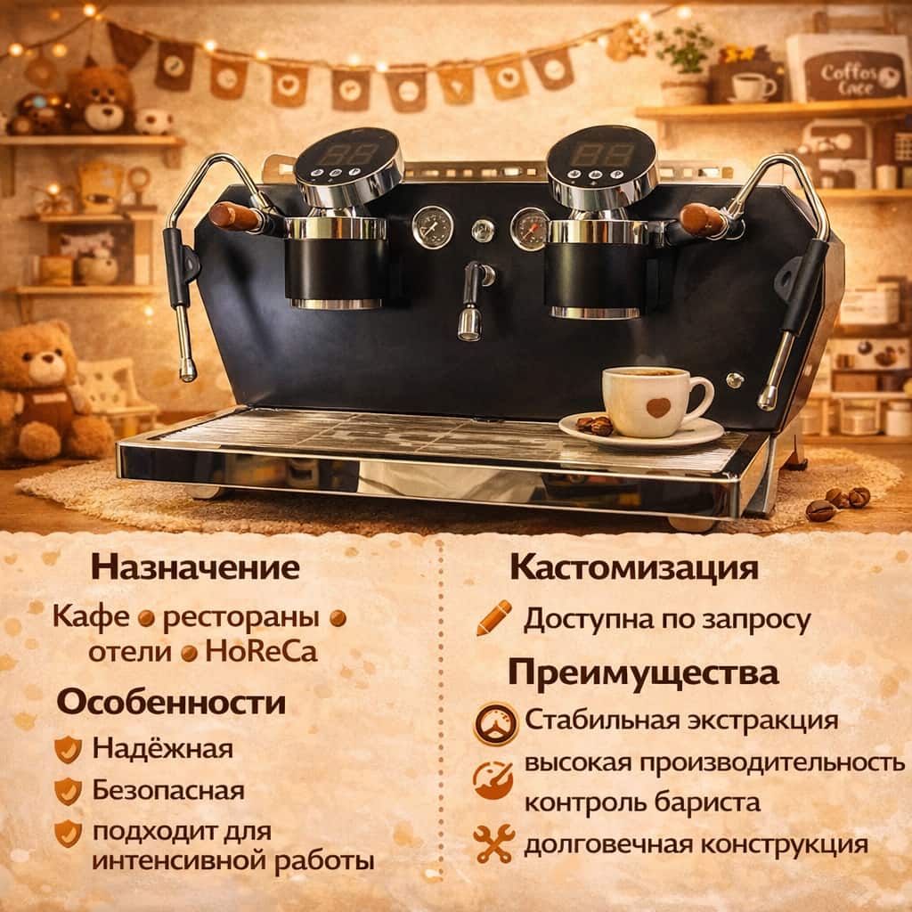 Профессиональная полуавтоматическая эспрессо-кофемашина CROSSHILL CH-KS537