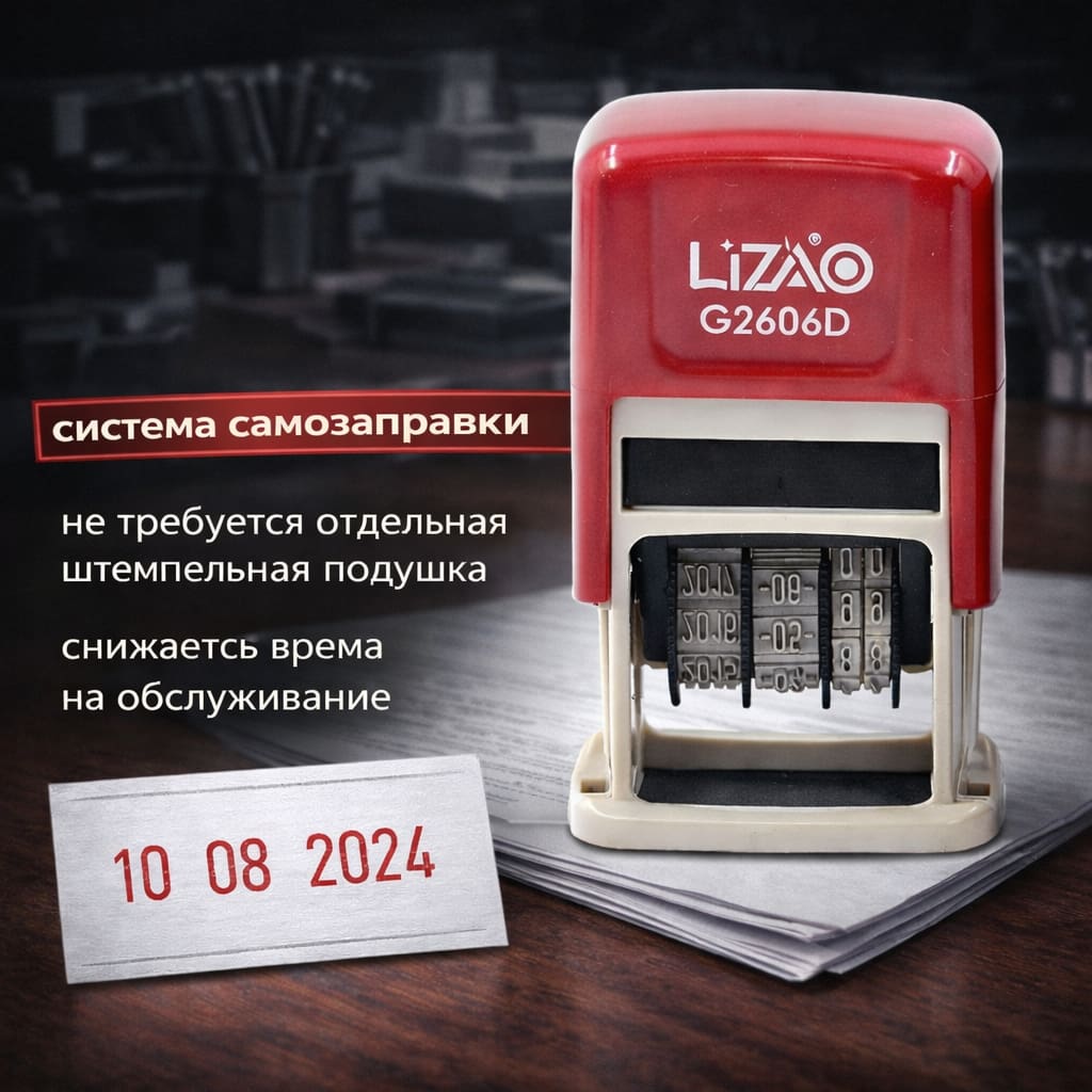 Самонаборный датер Lizao G2606D