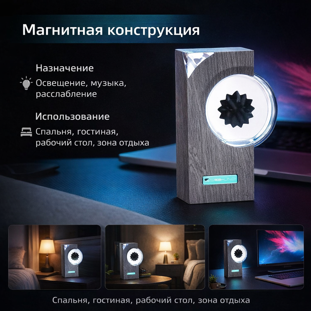 Современная магнитная музыкальная лампа QY