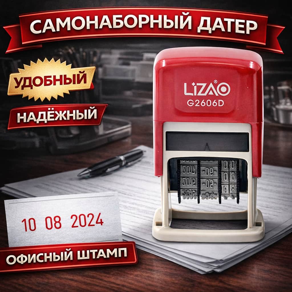 Самонаборный датер Lizao G2606D