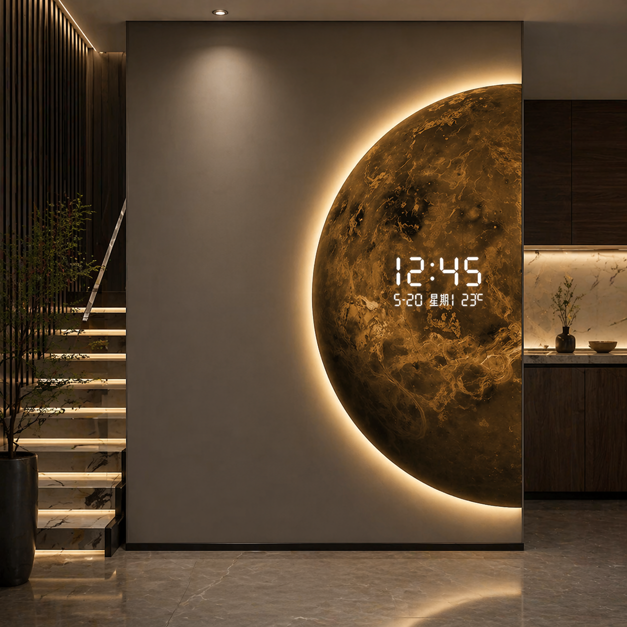 Часы в форме планеты