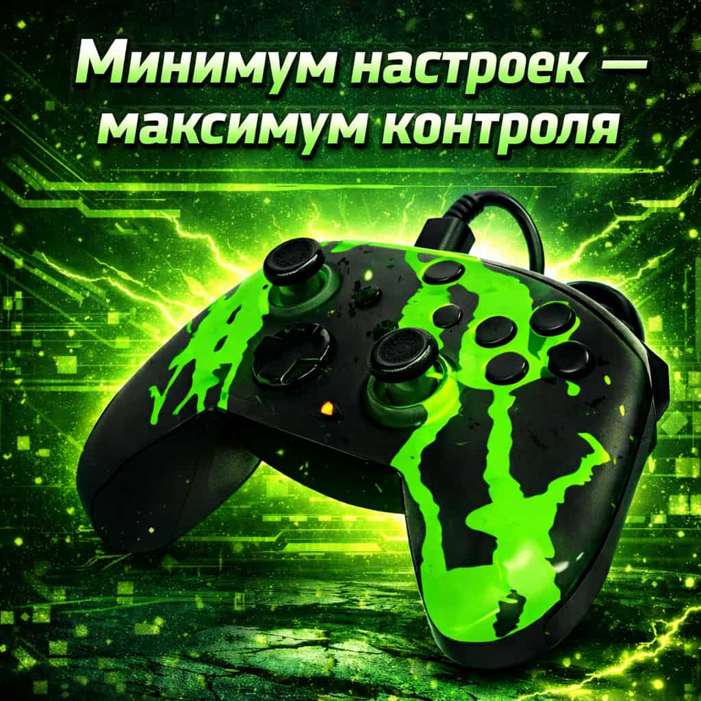 Контроллер Rematch glow jolt green