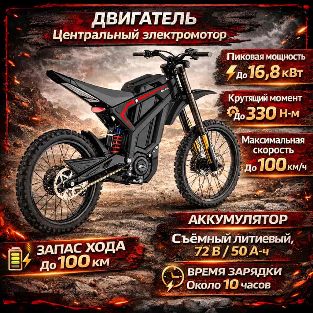Электрический мотоцикл EKXBike M1