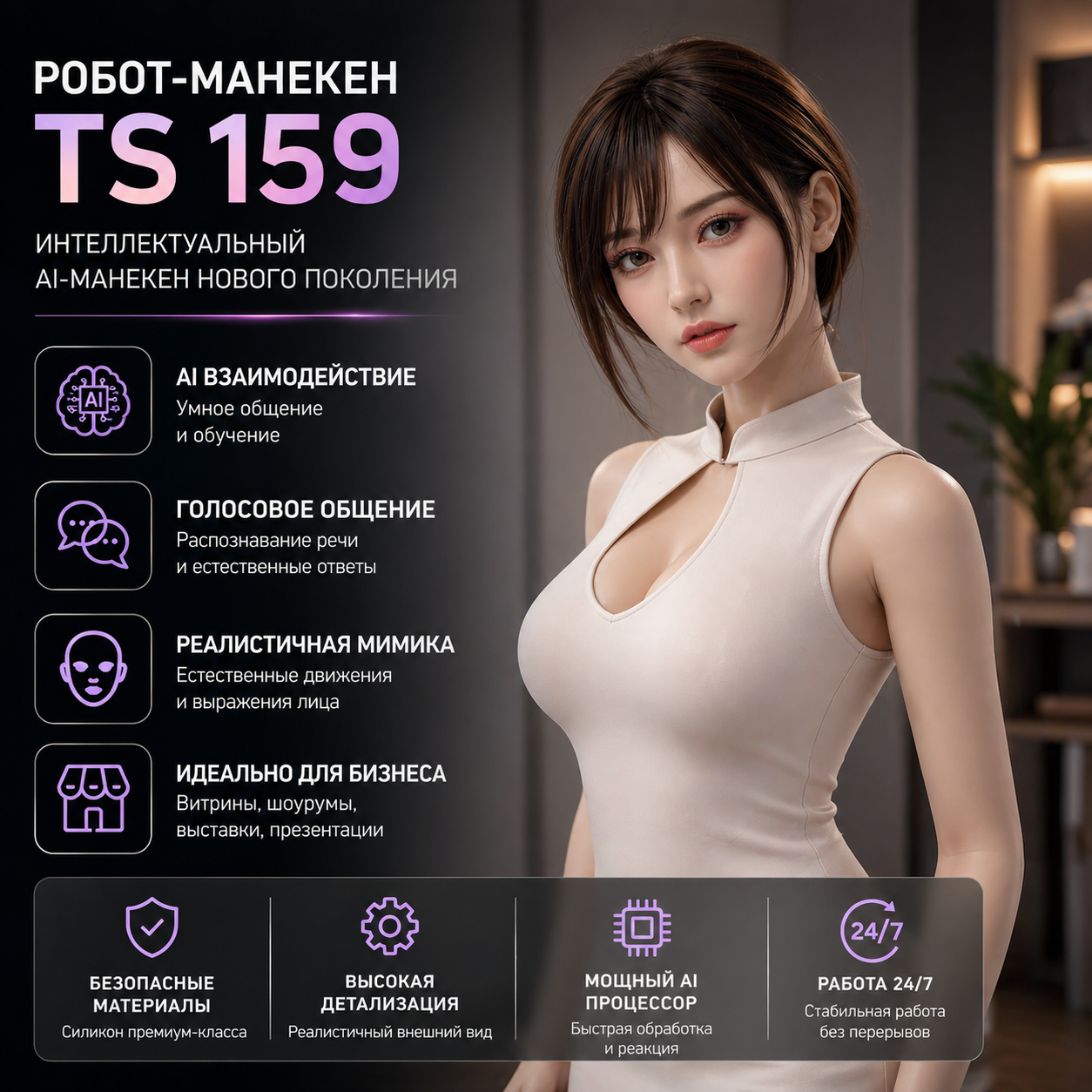 Робот-подружка TS 159 с AI