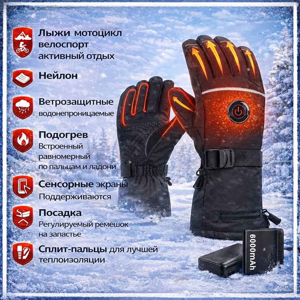 Перчатки с подогревом JLD-S17004-23