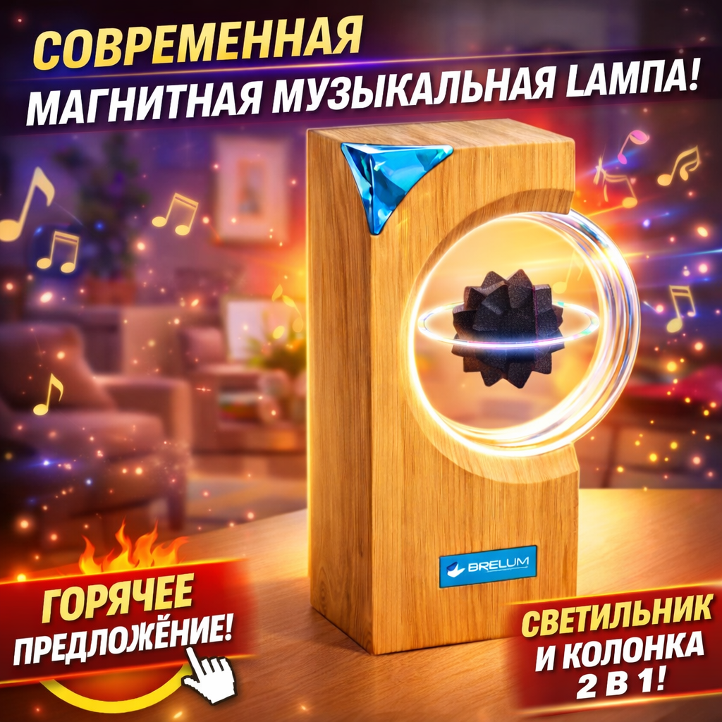 Современная магнитная музыкальная лампа QY