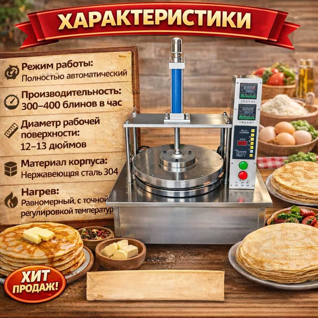 Автоматический пресс для блинов LONG NENG