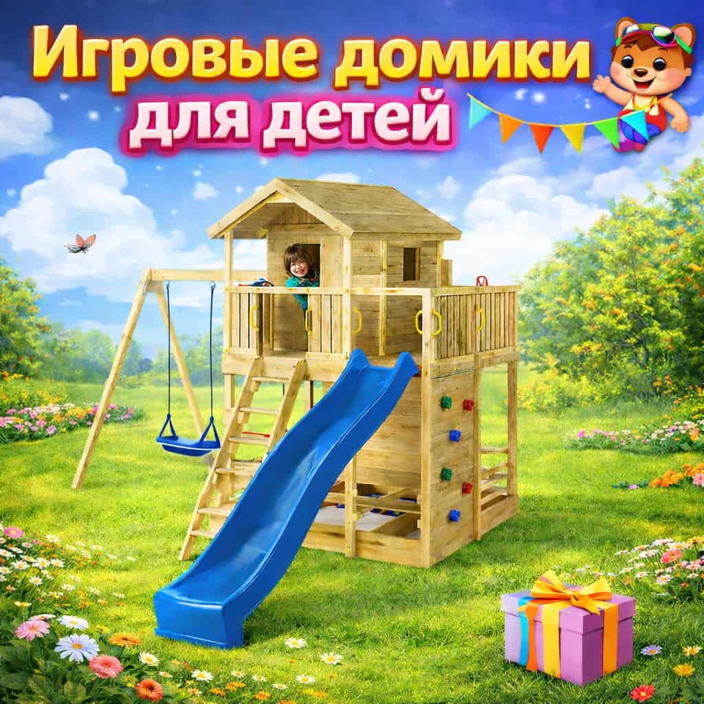 Деревянные игровые домики Starsky SK01
