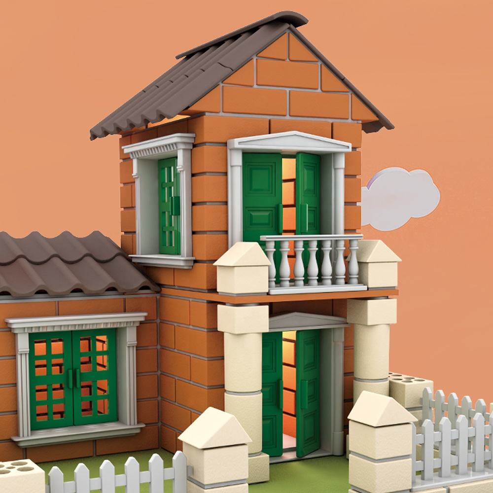 Развивающий набор цементных строительных блоков DIY