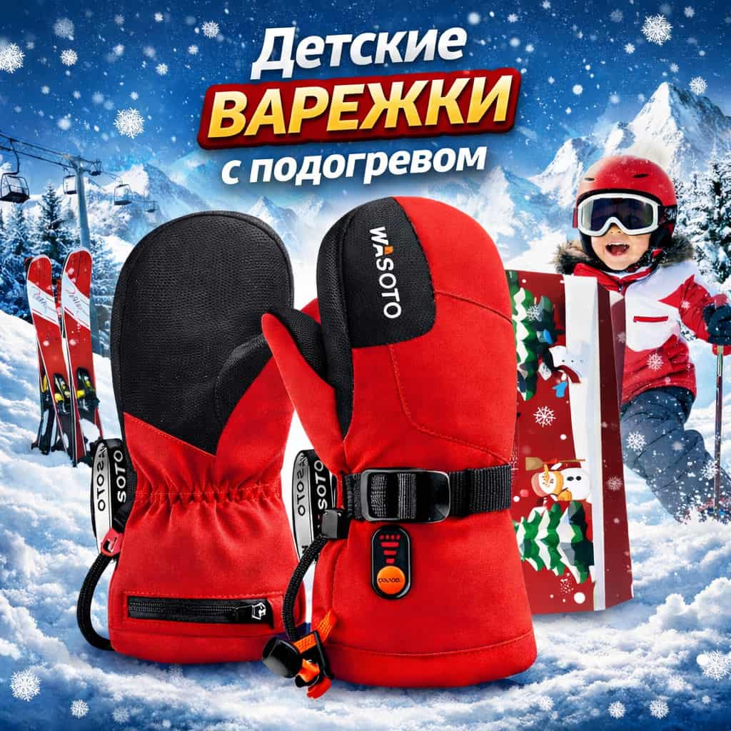 Детские перчатки с подогревом Wasoto WMK001