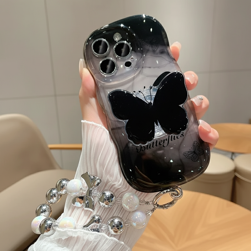 Apple, совместимый iPhone 16, мобильный телефон, защитный чехол, креативный iPhone15 Pro, трубка, iPhone15 Pro, модная волнистая защитная сумка, 16promax, изысканный стиль, iphone, защита при падении