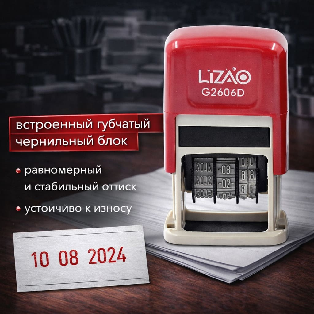 Самонаборный датер Lizao G2606D